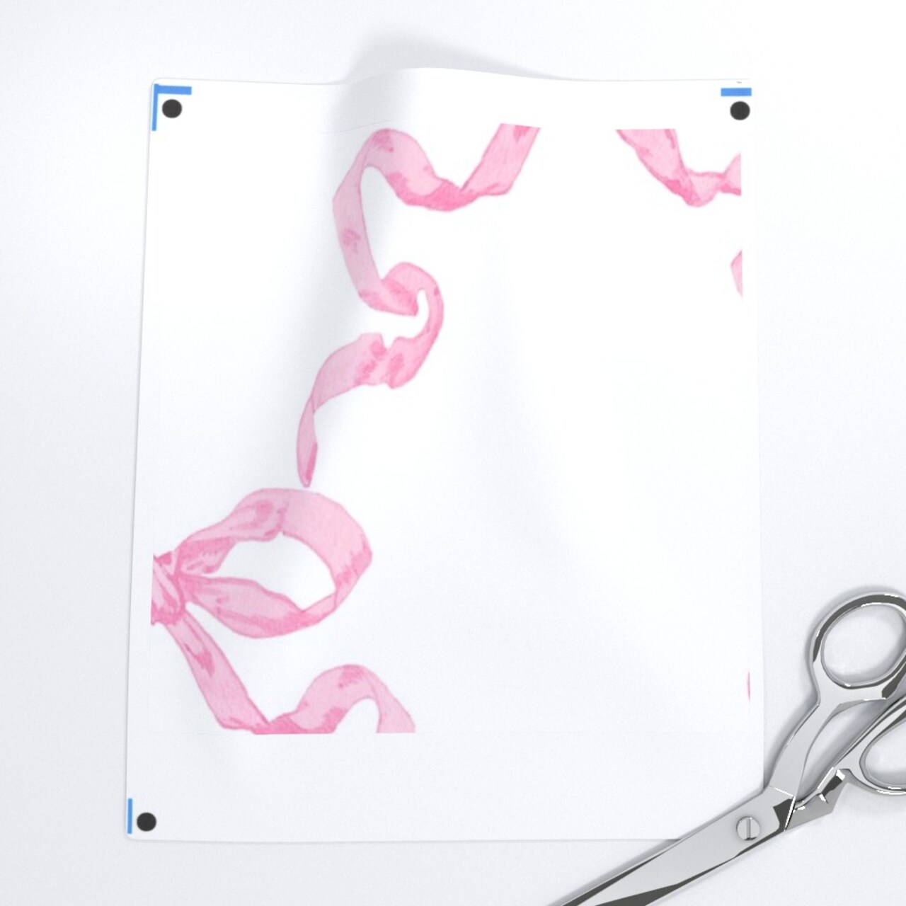 Rococo Ribbon Pink On White Traditional Classic Valentine Feminine Custom Removable Wallpaper by Spoonflower Peel & Stick Wallpaper 2FT Wide